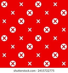 X Sign Vector Seamless Pattern