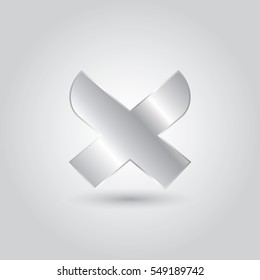 x silver logo letter typography design for brand and company identity