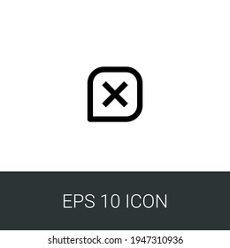 X square error message  icon