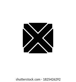Logo del vector carta único cuadrado X. Diseño moderno. Ilustración del vector