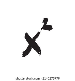 signo de diseño de símbolo matemático cuadrado X