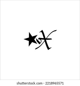 símbolo de diseño de logotipo vectorial de letra x star