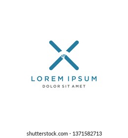 x straw logo icon vector template