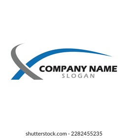 x swoosh logo 3A template