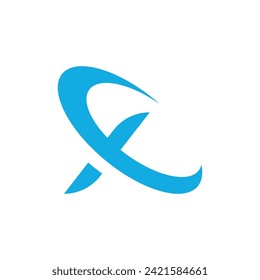 x swoosh logo design template