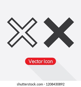 X Symbol Icon Vector Illustration Eps10