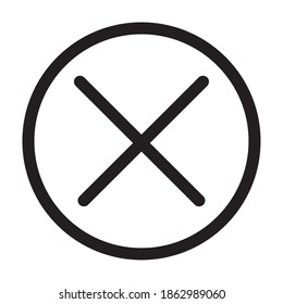 x símbolo estilo de línea de interfaz icono ilustración vectorial
