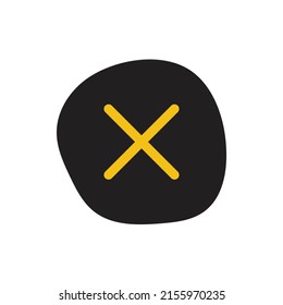 x symbol vector for website icon presentation