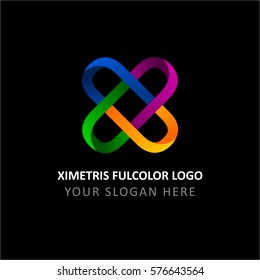 X for Symmetrical Full Color Logo