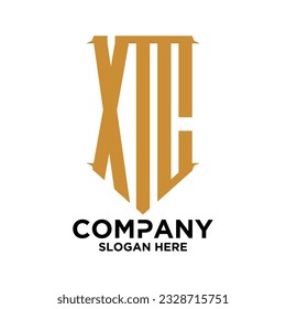 X T C Letter logo template vector illustration design