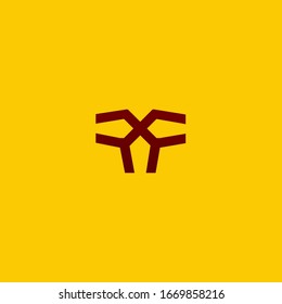 X T Letter Logo Initial Design