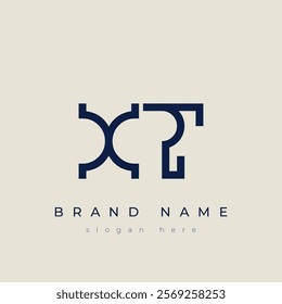 X and T logo design. XT abstract Letters Logo Monogram. This logo design is the process of creating a visual symbol that represents a brand, company, or individual.