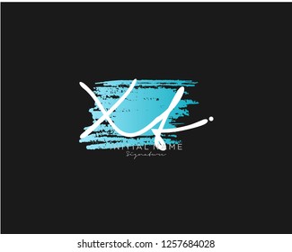 X T Signature initial logo template vector