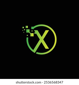 X Tech Logo Design Illustration. Design-Vorlage für digitale Logos der X Tech-Technologie