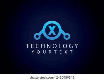 X Technology Letter Monogram Logo Design