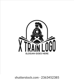 X Train logo vector retro