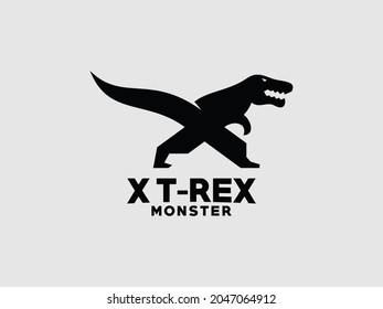 X Trex Logo The letter X design is combined with the abstract Trex. Ideal for theme parks, teams, video games, toys, etc.