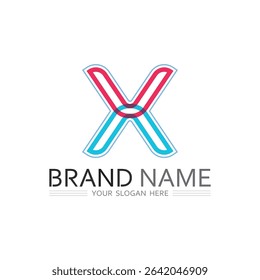 X Typography Logo Design for Professional Branding and Visual Identity