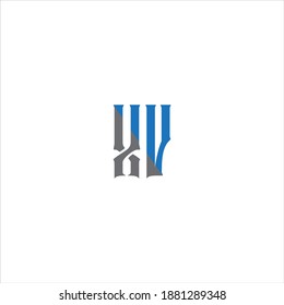 X V letter logo abstract design on white color background. xv monogram