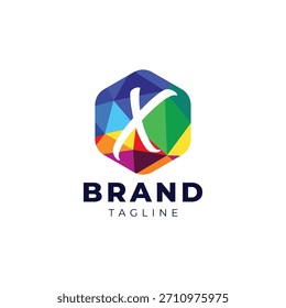 Un logotipo geométrico vibrante con una “X” moderna que refleja la creatividad y la innovación.