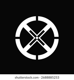 DESIGN DO LOGOTIPO DA RODA X IDEA VETOR.eps