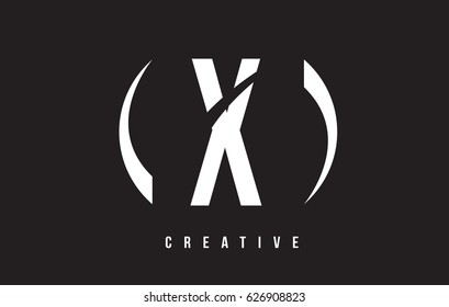 X White Letter Logo Design with White Background Vector Illustration Template.