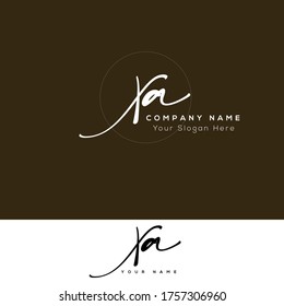 X A XA Initial letter handwriting and signature logo.	

