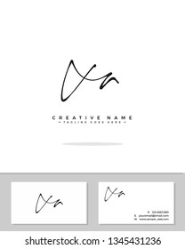 X A XA initial logo signature template vector. Handwriting logo concept