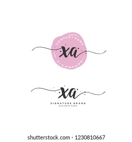 X A XA Initial logo template vector