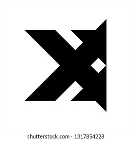X, XD initials geometric letter company logo