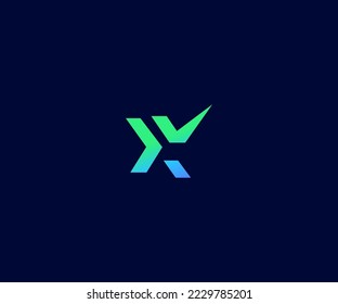 X, XV, VX Letter Logo Vector Template Abstract Monogram Symbol. Usable for Business sport, technology, fashion, digital And future creative logo
