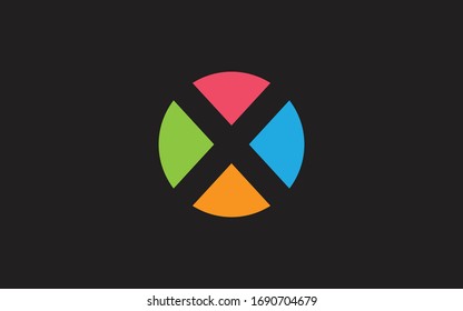 X or XX Letter Initial Logo Design Template Vector Illustration