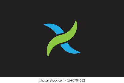 X or XX Letter Initial Logo Design Template Vector Illustration