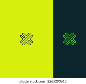 Abstraktes Monogramm-Symbol für die Vektorvorlage X, XX Letter 