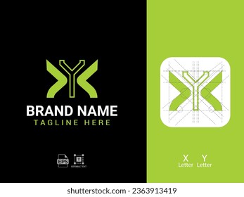 x y abstract letter logo