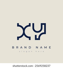 X and Y logo design. XY abstract Letters Logo Monogram. This logo design is the process of creating a visual symbol that represents a brand, company, or individual.