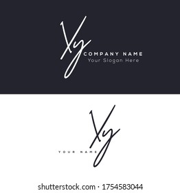 X Y XY Initial Brief Handschrift und Signatur Logo.	