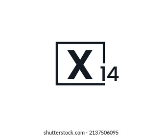 Logo für den Anfangsbuchstaben X14, 14X