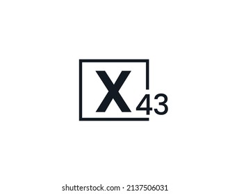 X43, 43X Initial letter logo