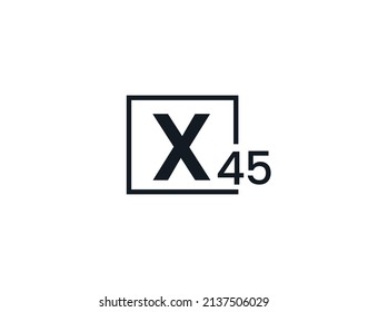 X45, 45X Initial letter logo