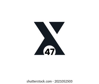 X47, 47X Initial letter logo