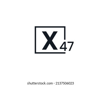 X47, 47X Initial letter logo