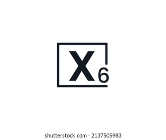 X6, 6X Initial letter logo