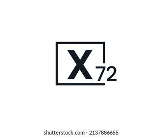 Logo de la letra inicial X72, 72X