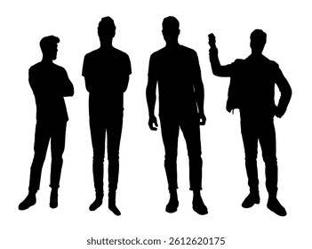 X9FD85Z_Silhouettes of guys models black color icons.eps