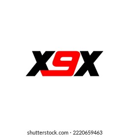 X9X company name initial letters icon. X9X icon.