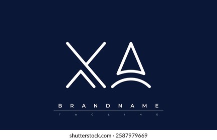 XA Abstract letter logo. This logo icon incorporate with abstract shape in the creative way