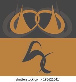 XA, AX, X and A Abstract initial monogram letter alphabet logo design
