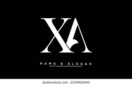XA, AX X, un monograma de logotipo de letras Abstractas