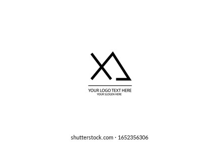 XA AX X abstract vector logo monogram template